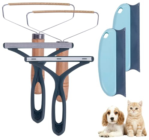 Fusselrasierer Manuell, 6 Stück Tierhaarentferner Bürste, Fusselbürste Kleidung, Teppichbürste Tierhaare, Hundehaarentferner, Katzenhaare Hundehaare Entfernen, Katzenhaarentferner Kleidung.