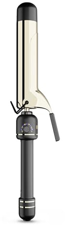 HOT Tools 24K Gold Professional 1 1/2 Extended Barrel Curling Iron with Clamp for Bouncy Curls, Faster Styling, Less Damage & Long-Lasting Results