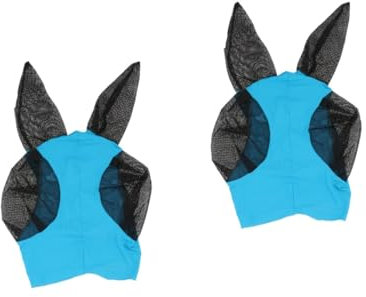 YARNOW 2st Pferdefliegenmaske Fliegenschutzmaske Reitmaske Fliegenprävention Pferdekopf Netz Ohrmaske Pferdegesichtsmaske Pferdekopf Mesh Pferdemaske Kopfschutzmaske Mückenschutzmaske