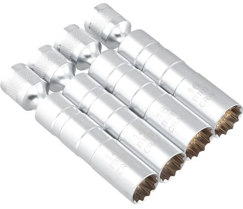 MUNGHOK 4tlg Zündkerzenschlüssel Set, 14mm und 16mm Kerzenschlüssel Magnet Zündkerzenschlüssel Satz Werkzeuge zum Entfernen von Zündkerzen