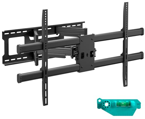 ONKRON TV Wandhalterung schwenkbar für 42-120 Zoll Fernseher bis 100 kg, TV Halterung ausziehbar, Fernsehhalterung max VESA 1000x600, Ultra Slim Wandhalterung Fernseher neigbar Schwarz M10-B