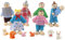 UYUYong 13 Stück Puppenhaus Puppen Holz Familienpuppen Spielset Biegepuppen Puppenhäuser Figuren mit Hund Katzenfiguren und Schaukelpferd Familie für Puppenfamilien Mitglieder Spielzeug Geschenk