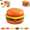 Lot d'assiettes à hamburger empilables à 6 couches en forme de hamburger, jolis bols et assiettes à hamburger en céramique pour sauce, trempette à sushi, apéritif, biscuit dessert