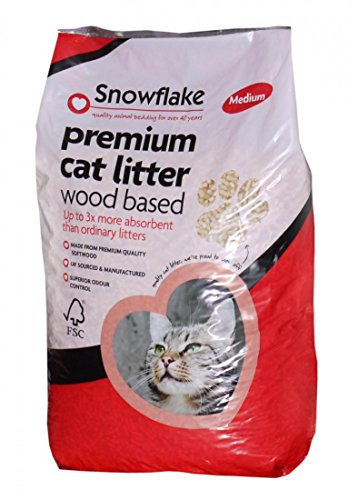 Snowflake Premium Woodbased Cat Litter, 15 Litre