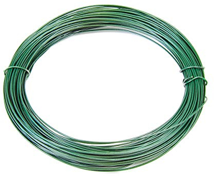 Spanndraht im Ring verzinkt und grün beschichtet - 3,1 mm - Länge 55 m