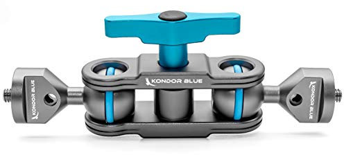 KONDOR BLUE Cine Magic Arm | 1/4-Zoll-20 Montage-Kugelköpfe, leicht, professionelle Befestigungslösung, verstellbare Spannung, starker und zuverlässiger Gelenkarm, Space Grey