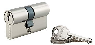 Cilindro europeo a doppia entrata SA 25x30mm, antisfilamento, nichel, 3 chiavi - THIRARD
