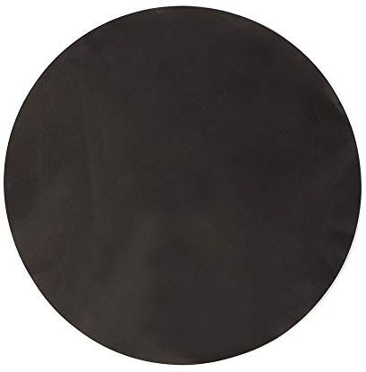 Tapis de barbecue ronds antiadhésifs, tapis de cuisson réutilisables-travail sur gril électrique au charbon de bois, accessoire de barbecue en téflon robuste, 15.8in noir