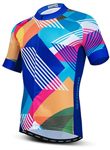 Maillot de ciclismo de manga corta para hombre, camiseta de ciclismo MTB, Con color, X-Large