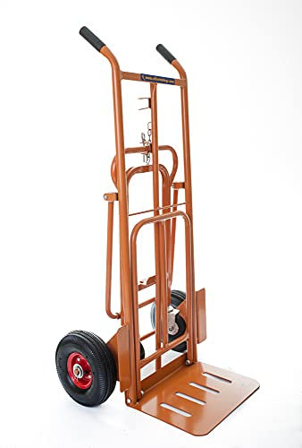 Ollies Trolleys OT1002W4, 3 in 1 Multipurpose Sack Truck,Tough & Versatile,Solid Rubber Tyres Strong 20mm Axle !