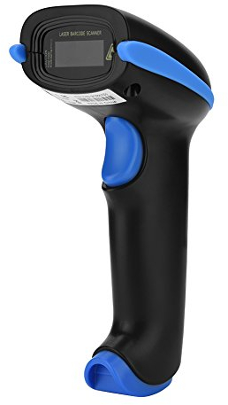 Lettore Scanner, Scanner di Codici a Barre Wireless Portatile modalità di Connessione Doppia da 2,4 GHz Alta Sensibilità per Magazzino, Supermercato, Hotel e Altro(Blu)