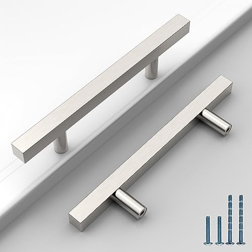 Astrée 10 Stück Lochabstand 96 mm Schrankgriffe Edelstahl Gebürsteter Nickel Möbelgriffe Silber Küchengriffe Griffe für Schränke Schranktürgriffe Griffe für Küchenschränke Griffe Möbe