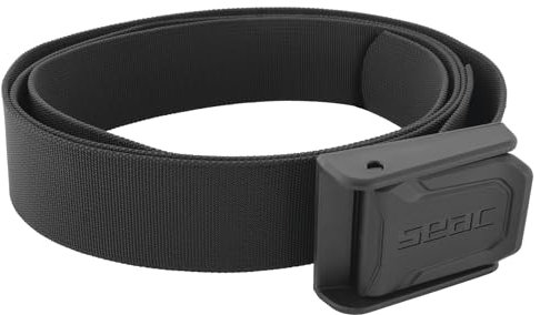 SEAC Diving Belt, Cintura in Tessuto per Immersioni Subacquee con Fibbia in Nylon, Lunghezza 145 cm
