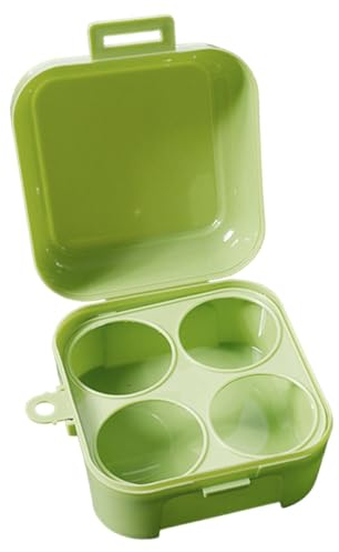 4 Eier Kunststoff Ei-Behälter Beweglich Mit Deckel Outdoor Camping Shockproof Ei-Halter Behälter Aufbewahrungsbehälter Tragbarer Eierhalter Eierbehälter Aus Kunststoff Für Küche Outdoor Camping Pickni