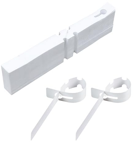 Lot de 100 feuilles d'étiquettes de jardin blanches en plastique, étiquettes à suspendre pour étiquettes de plantes, étiquettes suspendues pour le jardin en plein air