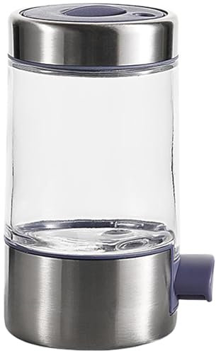 Seasoning Dispenser Set, Glass Salt and Pepper Shakers, Coarse Salt Shaker, Stainless Steel, Clean and Hygienic, 11.5cm, Blue/Purple, for Cooking and Kitchen Use