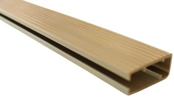 Profil de finition Bois Clair pour lames occultantes PVC 2x1m25