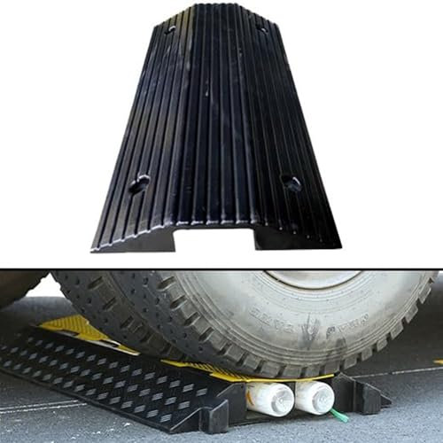 QICBYING Rampe di soglia in Gomma - Rampe per Ponti - Rampe per marciapiedi in Gomma, Rampe di soglia, Rampe di Transizione con Altezza di 3 e 4, Rampe Antiscivolo per impieghi gravosi(40x40x8cm)