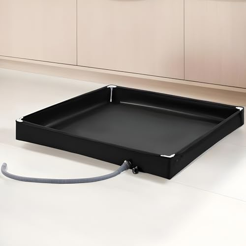 Biniveil Pliable Base De Douche | Base De Douche Pliable | Bac De Douche De Camping | avec Tuyau | pour Le Randonnée, Pan De Bassin De Bain Extérieur De Vidange pour Le Camping Sauvage