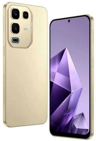 McMgc Note50Pro upplåst smartphone, Android 12.0 mobila telefoner 6,6 tum HD+ skärm, 32 GB ROM/256GB SD, 4G Dual SIM Dual Camera, Face ID + wifi+BT+FM+GPS+OTG (guld)
