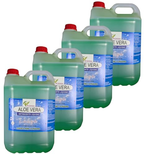 Detergente Líquido para Ropa – 20L Total (4x5L) – Aroma Fresco Aloe Vera – Limpieza Efectiva para Hogar y Uso Profesional