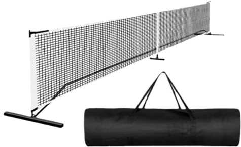 drburpily Bärbart Pickleball-nätsystem för trädgårdsaktiviteter Badminton-tennisnät med stativ Justerbar höjd Pickleball-spel Tennisnät i metallram