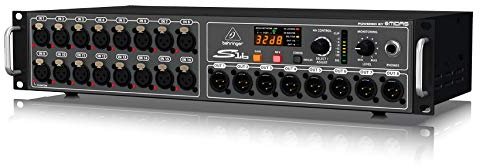 Behringer S16 I/O Box with 16 Remote-Controllable Midas Preamps, 8 Outputs and AES50 Networking featuring Klark Teknik SuperMAC Technology, Pc compatible only