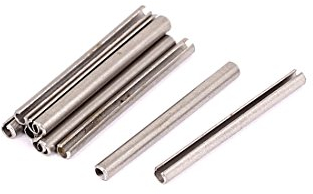 sourcing map a15081000ux0365 M2.5x30mm 304 pasadores de resorte divididos de acero inoxidable 10 piezas, tono plateado, juego de 10 piezas