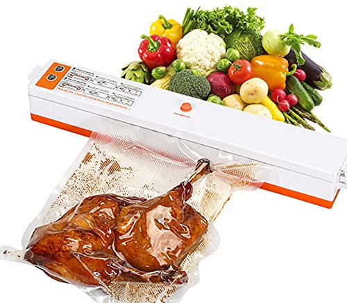 Macchina portatile per la conservazione degli alimenti, macchina per la sigillatura sottovuoto a umido e a secco, macchina per la conservazione della cucina (inclusi 15 sacchetti)