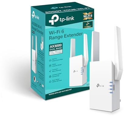 TP-Link - AX3000 Dual-Band Wi-Fi 6 Range Extender-RE705X