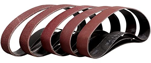 Sruhrak slipband 30 x 533 mm – 15 stycken bandslipband, 3 x korn 60/80/120/240/400 slipbandsset, för slipning, filning, slipning och avrostning, bäst för trä och färg