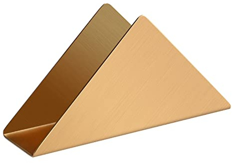 1 Packung goldener Edelstahl-Serviettenhalter, minimalistischer, dreieckiger Metall-Serviettenhalter, Cocktail-Serviettenspender.