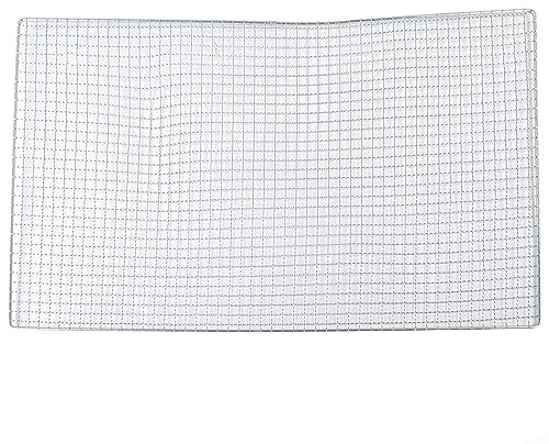 40x25cm Stainless Steel BBQ Grate Mesh Net Grill Grate Grid for Japanese Korean Grill, BBQ Grill Grate Grid Wire Rack for Camping Barbecue Outdoor Picnic Tool