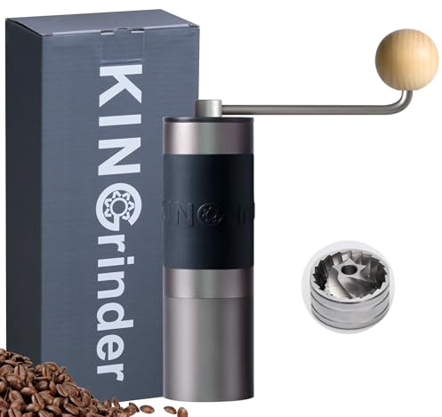 KINGrinder K0 - Macinacaffè manuale con 140 gradi regolabili per aeropress, French Press, Drip, capacità 20-25 g