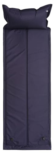 Jvjggag Estera De Camping, Colchón De Camping, Colchonetas para para Acampar, Cojín Inflable Automático, Almohadillas De Aire Autoinflables, Poliéster, Azul Marino Y Verde, 820 G, 183x60x2,5 Cm P
