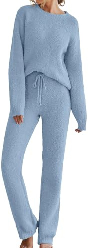 Yekdmxop Completi Donna Completo Elegante Donna Maniche Lunghe Set Top Donna Y2k Completo Donna Curvy Elegante Tuta Per Casa Donna Set Invernale Donna Maglione Elegante Donna e Pantaloni
