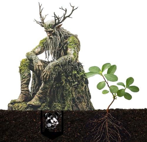 CHSEROK Tapón decorativo para jardín, 28 × 18 cm, divertidas figuras de jardín, decoración acrílica para jardín, 2D, decoración de espíritu del bosque, para plantas en macetas o regalos