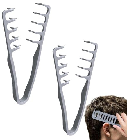 2 Piezas Peines Texturizador, Peines De Dientes Anchos, Pein-es Masculino Para Cabello Con Volumen Pe-ines Para Cubrir Las Costuras, Accesorio De Aseo Ligero Para Cabello Rizado, Uso De Peluquería