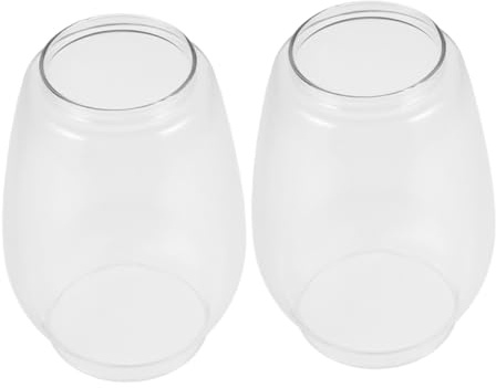 DIYEAH 2 pièces Abat-Jour Verre de Rechange pour Lampe à Pétrole Cheminée Claire Verre Résistant pour Lampe à Huile Extérieure Lot de Vintage pour Éclairage Camping et Activités Plein