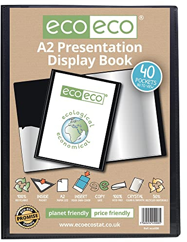 Eco-Eco A2 50% Riciclata 40 Taschino Colore Nero Presentazione Mostra Libro
