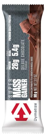 Dymatize Super Mass Gainer Bar Deluxe Chocolate - Barre High Protein Weight-Gainer + Protéines de lactosérum et de caséine