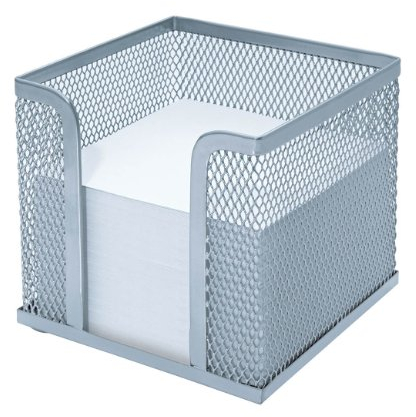 Wedo 65754 Zettelbox Office (inkl. Papier (92 x 92 mm), Drahtmetall) silber