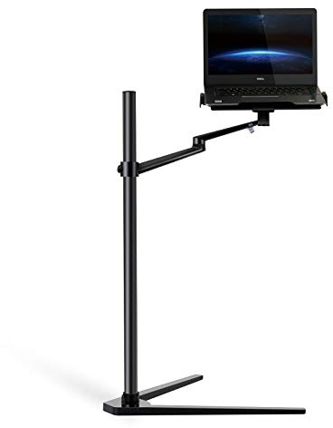 Thingy Club 3 in 1 360º Rotating Height Adjustable Laptop Stand/Ipad Pro 12.9/iPAD Air/iPAD mini/other 4'-13' Tablet and Smartphone - Bed floor Stand for Laptop (12-17 inch) (Black)