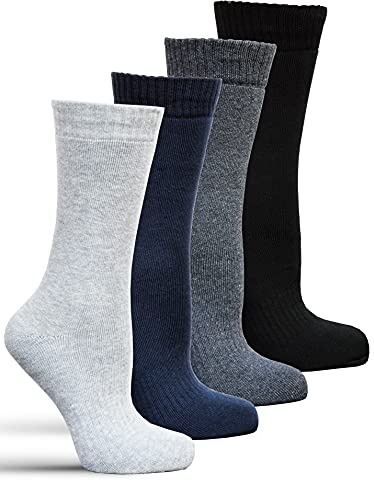 Frostfighter Herren Thermosocken (6x Paar) Winter Ski Vollfrottee Innenfutter (Mehrfarbig - Schwarz-Blau-Anthrazit-Grau, 43-46)