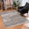 MyShop24 Teppich Wohnzimmer Shaggy - Grau Meliert 120x160cm - Deko Schlafzimmer Hochflor mit Fransen Flauschig - Oeko Tex 100 Standard - Allergiker geeignet