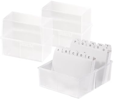 HAN 3x kortlåda transparent-klar DIN A6 400 kort 165x95x128 mm