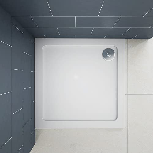 Ducha Casa 70x70cm Plato de ducha rectangular antideslizante y antibacteriana, las piezas desagüe incluido