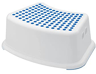 Sterun Plastic Child Step Stool with Anti-Slip Top, Non-Slip Toilet Step for Toddlers, Practical Toddler Step Stool (Blue)