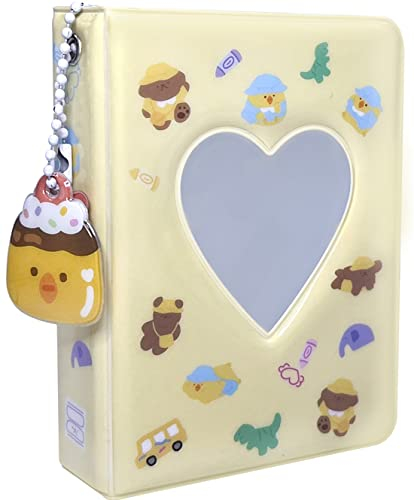 Mini album fotografico da 7,6 cm, 40 tasche, porta carte fotografice, cuore d'amore, cavo