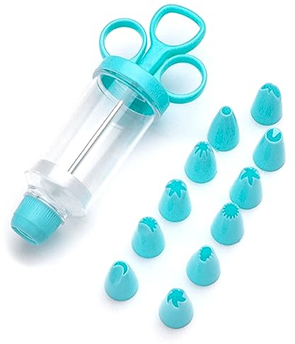 Niuhong Decorazione Siringa Siringa Ciambella Crema Siringa Torta Siringa Pasticceria Glassa Crema Siringa Torta Siringa Accessori Decoratore Dessert per Torte Biscotti Cupcakes con 11 Beccucci